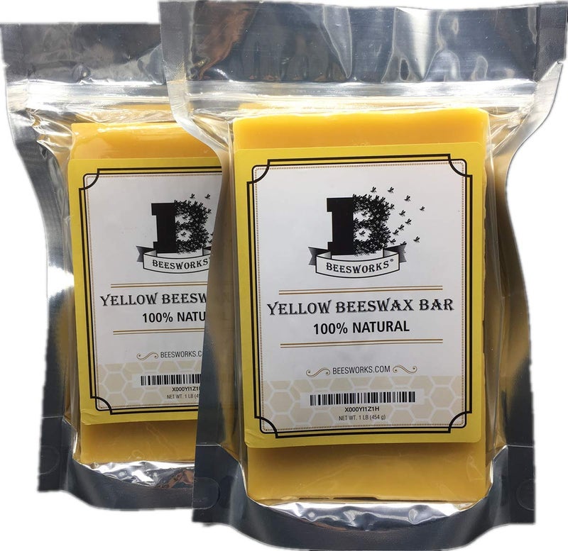 Beesworks Yellow Beeswax Bars (2 lbs) | 100% Pure, Cosmetic Grade, Triple-Filtered Beeswax for DIY Skin Care, Lip Balm, Lotion and Candle Making (1 lb Bars - Pack of 2) - Image 4
